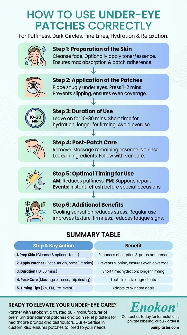 アンダーアイパッチの正しい使い方とは？効果を最大限に引き出し、明るく爽やかな目元に ビジュアルガイド