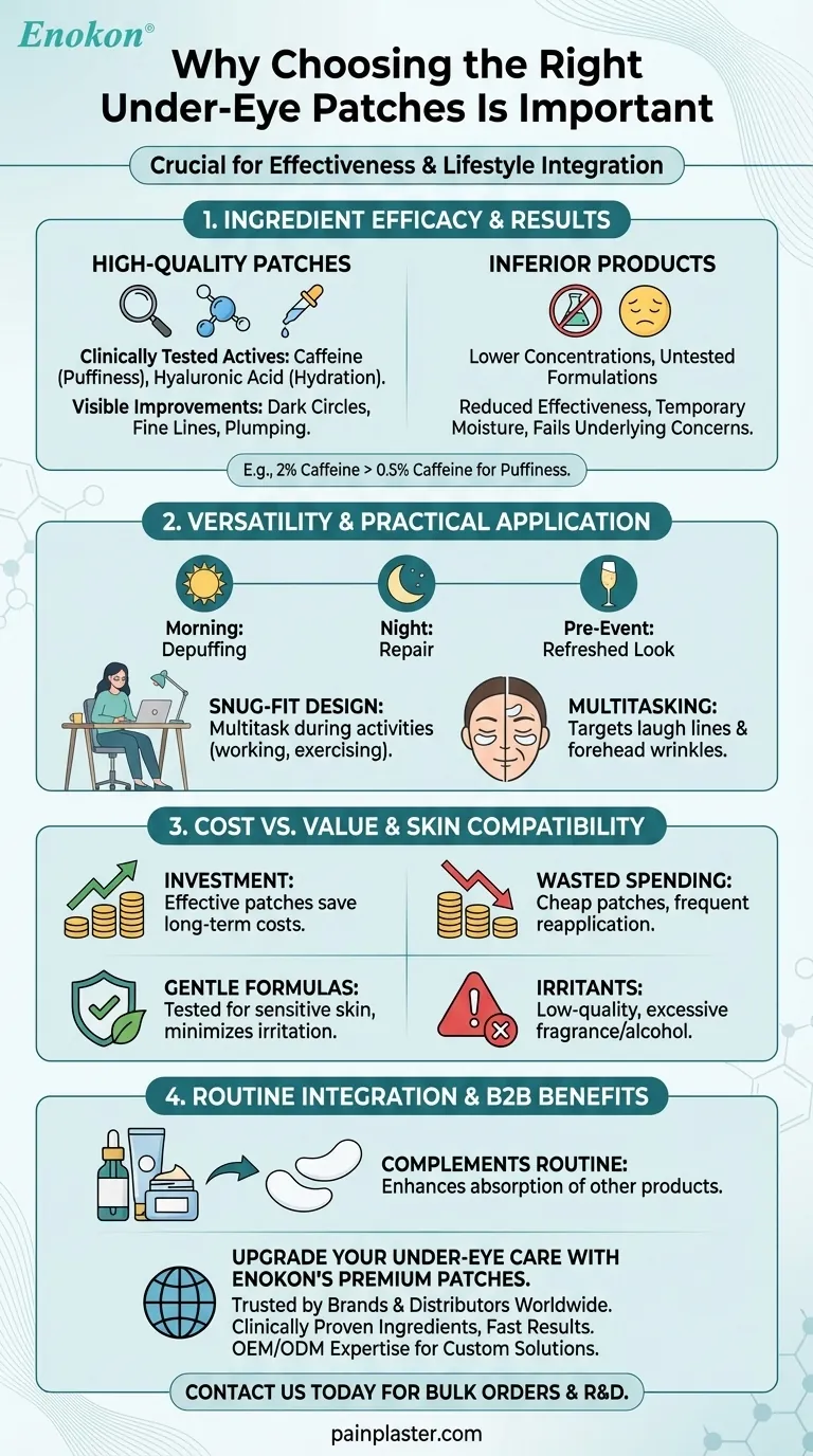 なぜ目の下のパッチ選びが重要なのか？臨床的に証明された効果でスキンケアを強化する ビジュアルガイド