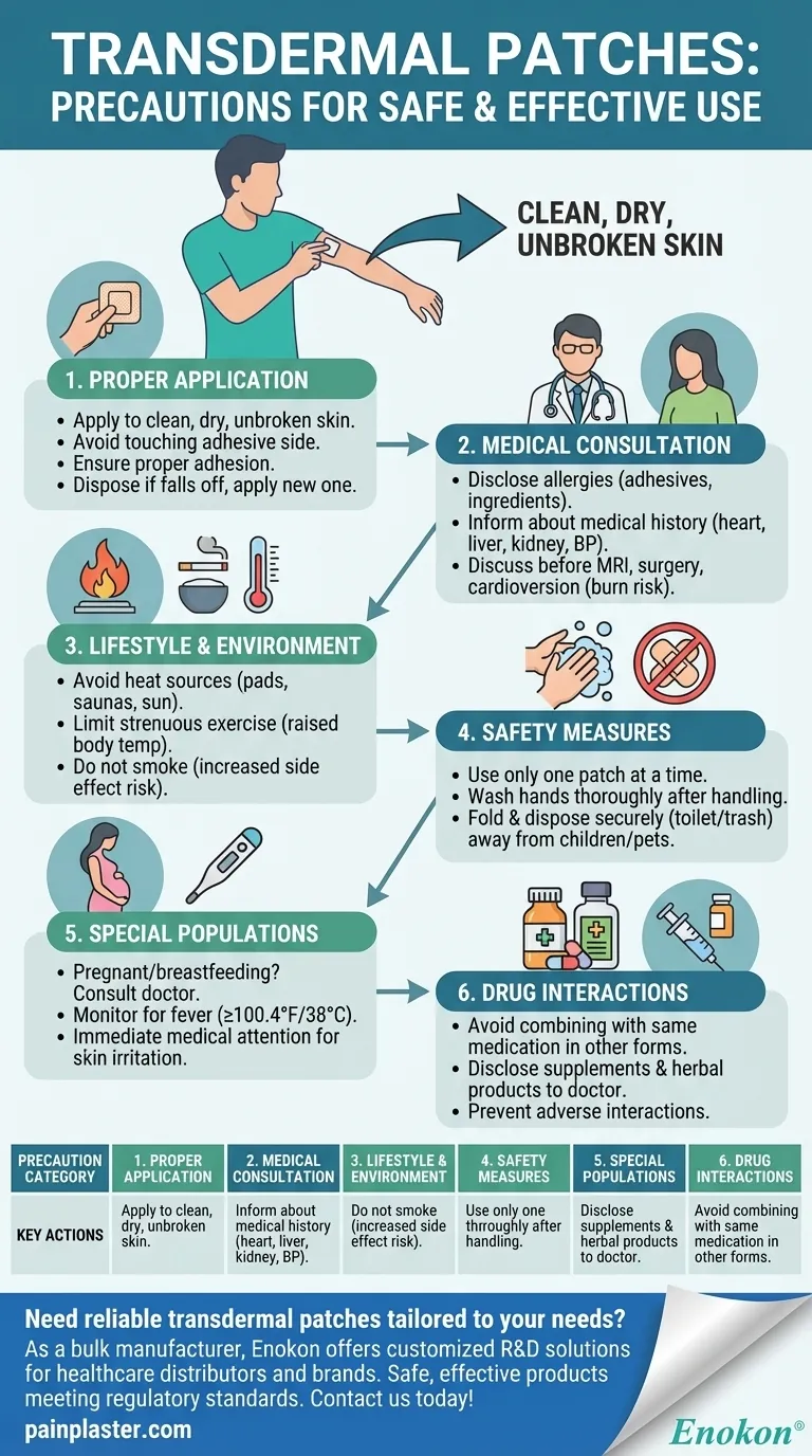経皮吸収パッチを使用する際の注意点とは？安全で効果的な使用のために ビジュアルガイド