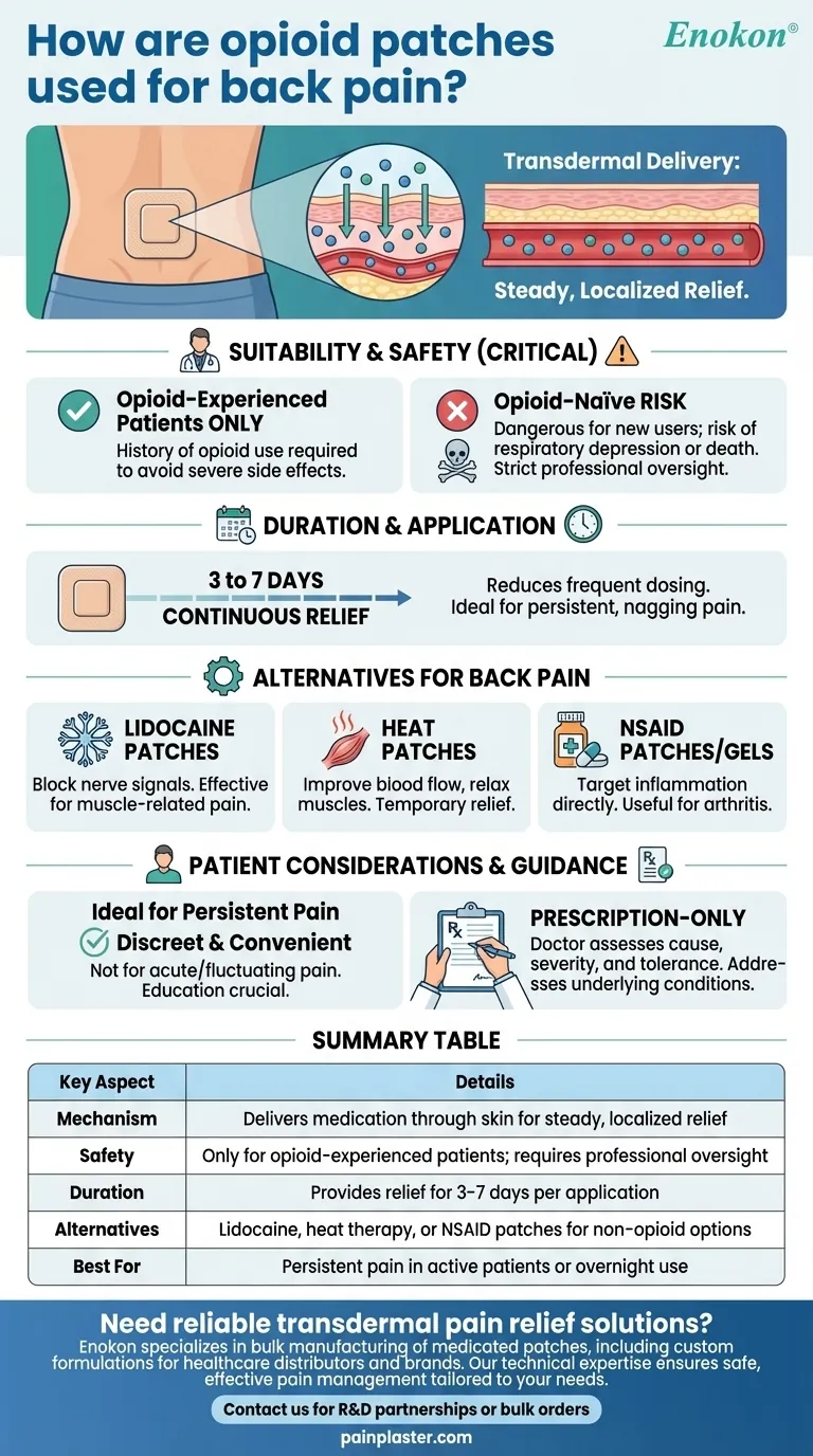 오피오이드 패치는 허리 통증에 어떻게 사용하나요? 안전하고 효과적인 통증 완화에 대한 설명 시각적 가이드