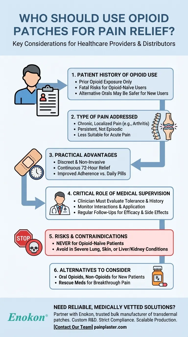 Wer sollte Opioidpflaster zur Schmerzlinderung verwenden? Schlüsselfaktoren für Sicherheit und Eignung Visuelle Anleitung
