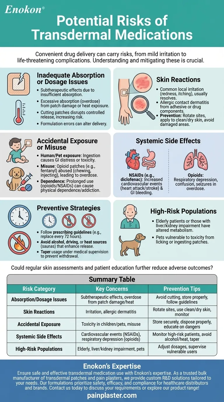 ¿Cuáles son los riesgos potenciales de los medicamentos transdérmicos? Explicación de los principales problemas de seguridad Guía Visual