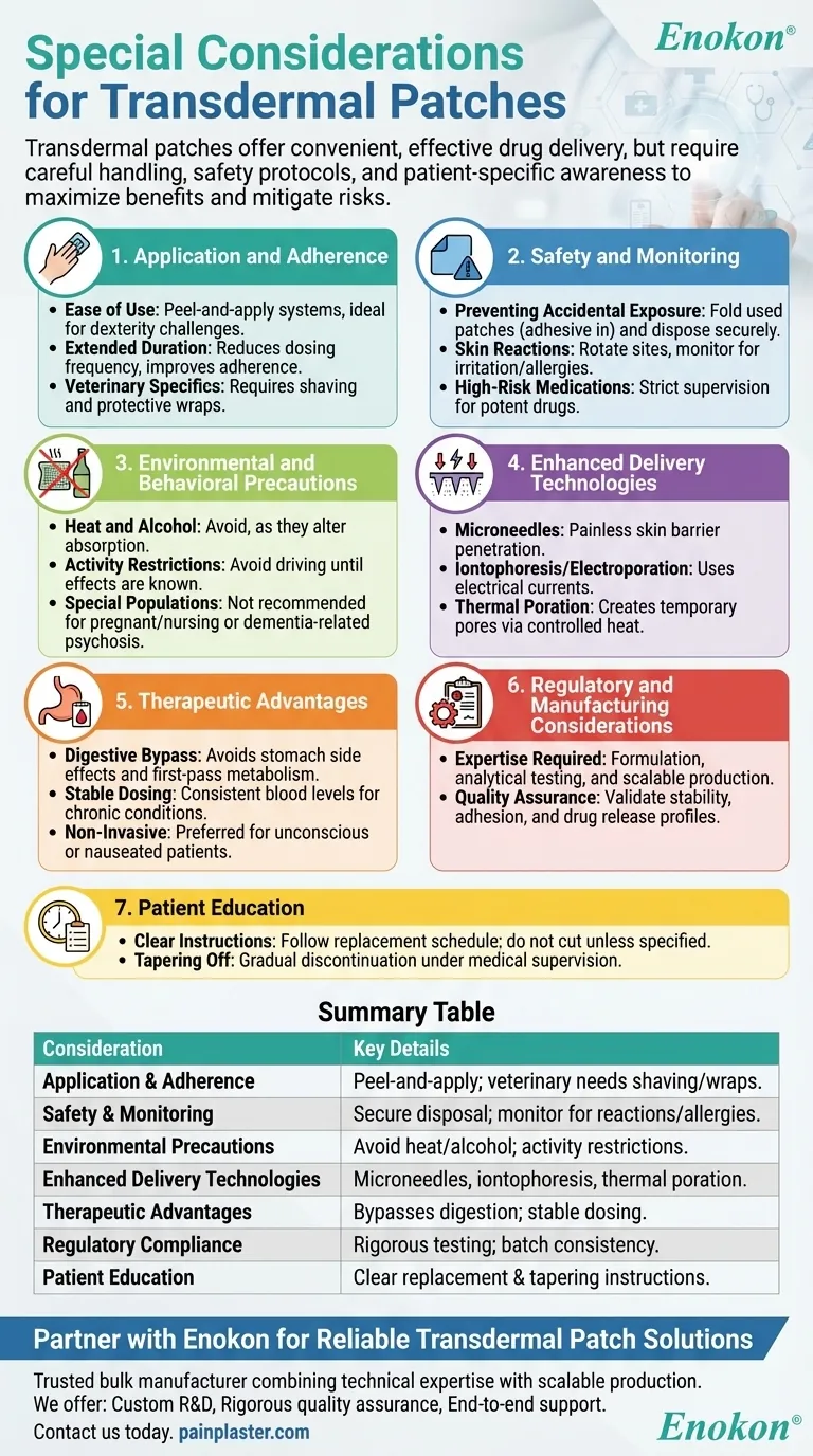 透皮贴剂有哪些特殊注意事项？确保安全有效使用 图解指南