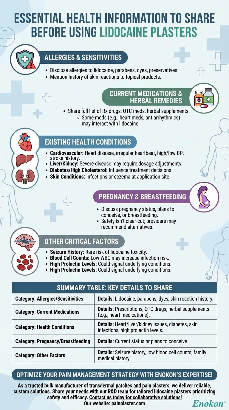 使用利多卡因膏药前应与医护人员共享哪些信息？确保安全止痛 图解指南