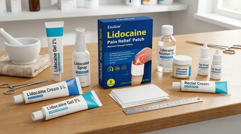 Em que formas se apresenta a lidocaína tópica?Explore as opções versáteis de alívio da dor