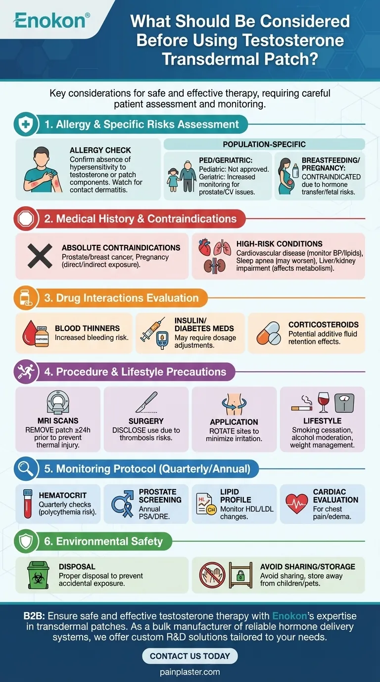 使用睾酮透皮贴剂前应注意什么？主要安全和健康因素 图解指南