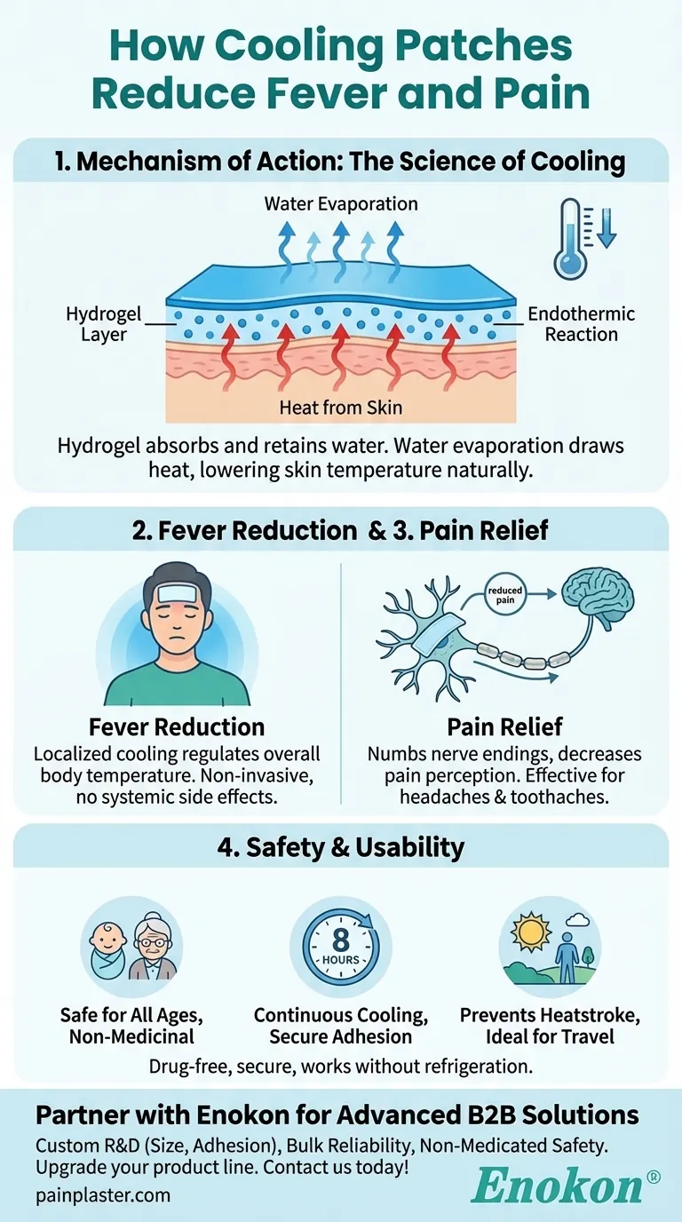 كيف تساعد لصقات التبريد في تخفيف الحمى والألم؟اكتشف الراحة الآمنة والخالية من الأدوية دليل مرئي