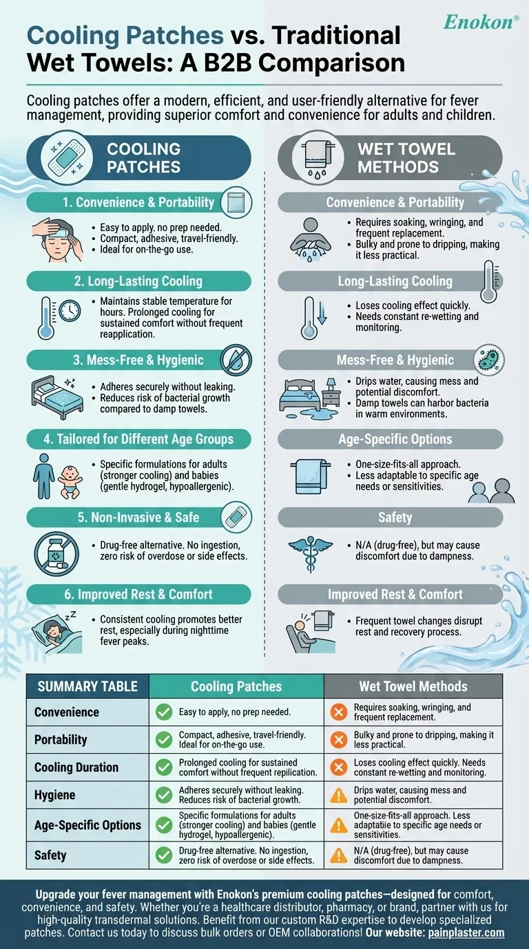 与传统的湿毛巾方法相比，降温贴有哪些优势？现代退热法 图解指南