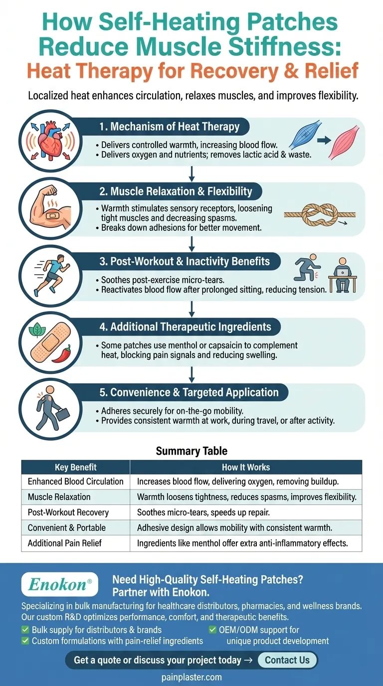 Como é que os pensos de auto-aquecimento reduzem a rigidez muscular?Aliviar a dor e impulsionar a recuperação Guia Visual