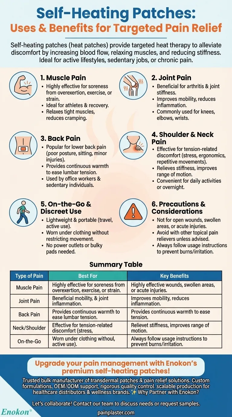 自热贴可用于治疗哪些类型的疼痛？有效缓解肌肉、关节和背部疼痛 图解指南