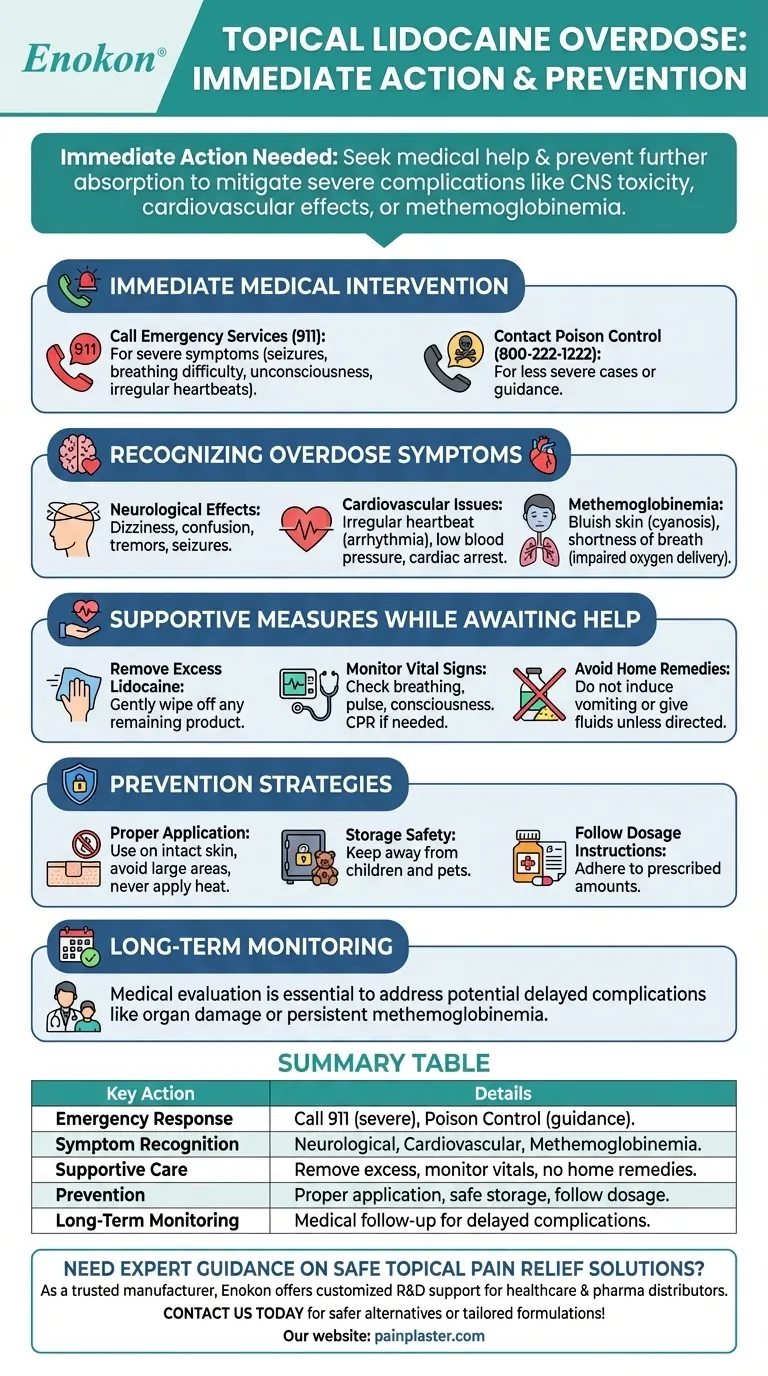 ¿Qué se debe hacer en caso de sobredosis de lidocaína tópica?Medidas de emergencia y consejos de prevención Guía Visual