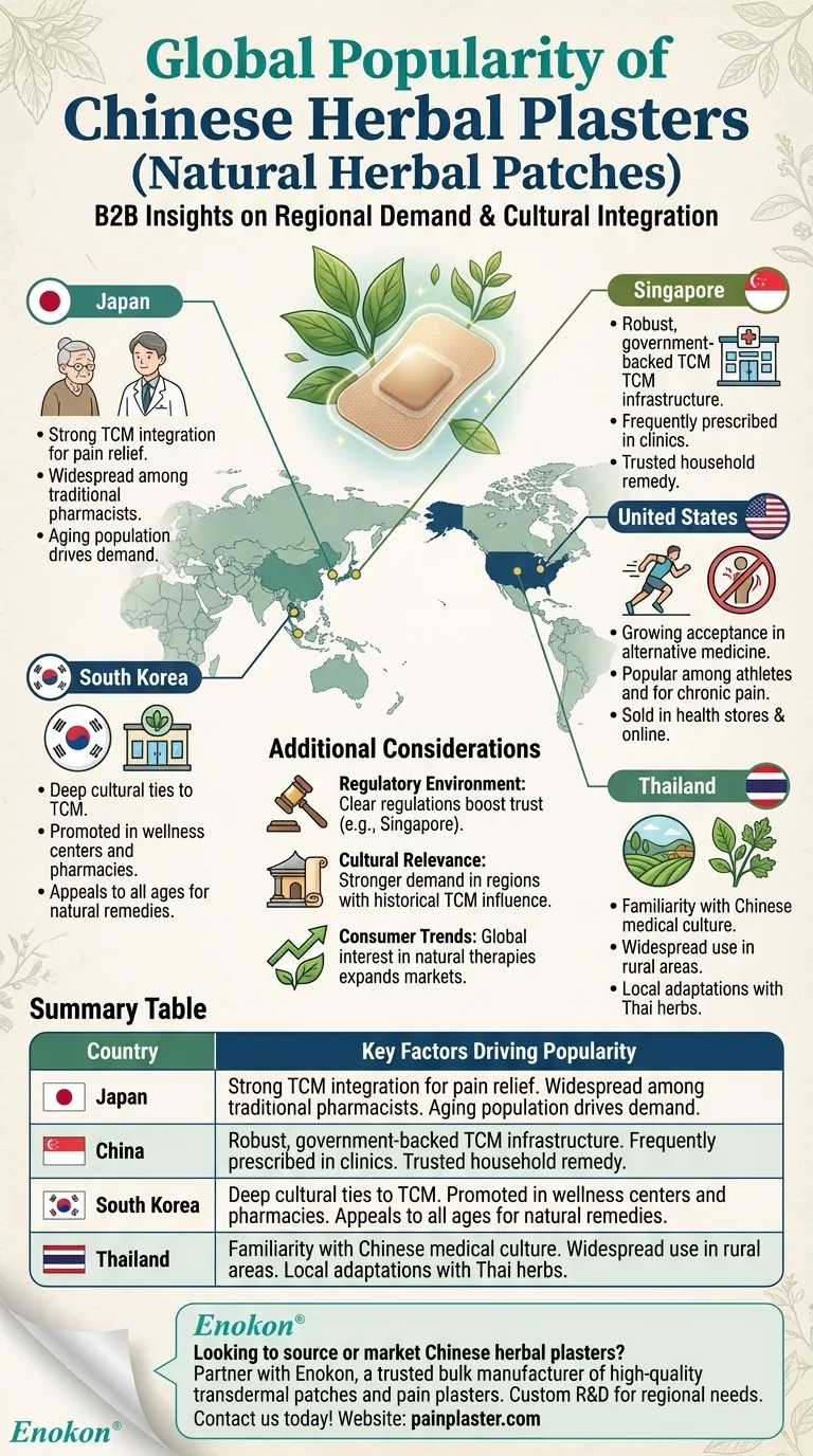 Em que países são mais populares os emplastros de ervas chinesas?Descubra os principais mercados e tendências Guia Visual