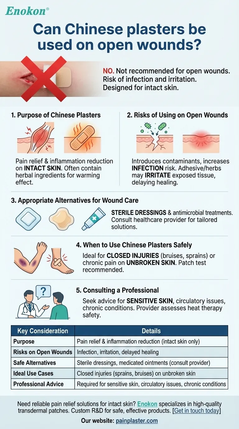 ¿Se pueden utilizar emplastos chinos en heridas abiertas?Pautas seguras para aliviar el dolor Guía Visual