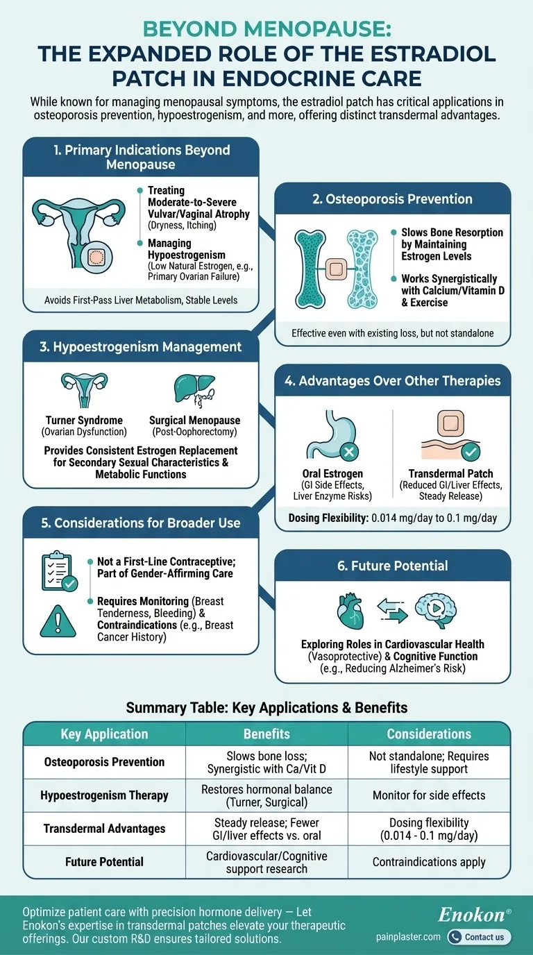 ¿Cómo se utiliza el parche de estradiol además de para controlar los síntomas de la menopausia?Exploración de sus múltiples funciones en la terapia hormonal Guía Visual