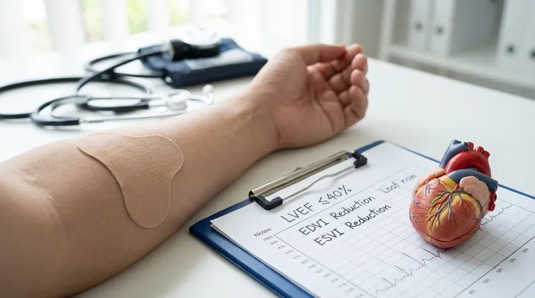 Cuál fue el efecto observado de los parches de nitroglicerina en pacientes con FEVI ≤40%?Hallazgos clave y perspectivas clínicas